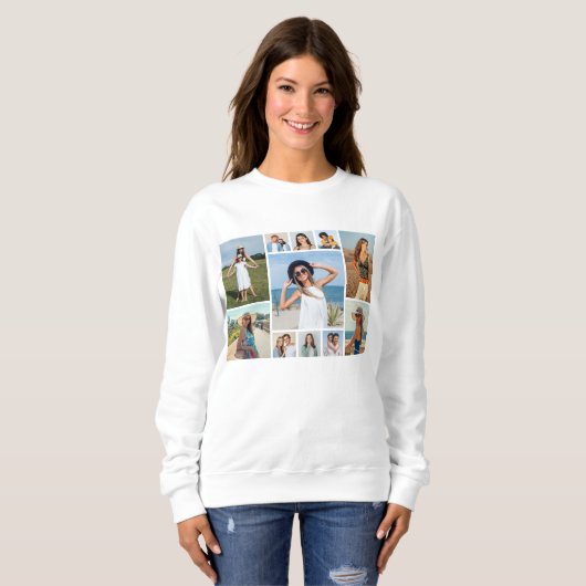 Erstellen Sie Ihre eigene 11 FotoCollage Sweatshirt (Vorne ganz)