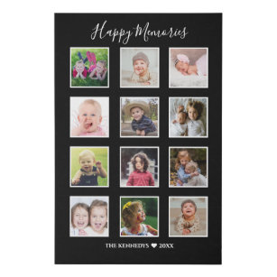 Erstellen Sie Ihre eigene 12-Familie Foto Collage  Künstlicher Leinwanddruck