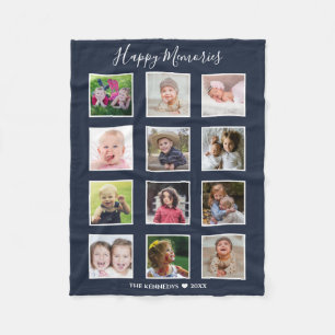Erstellen Sie Ihre eigene 12-Foto-Collage in Navyb Fleecedecke