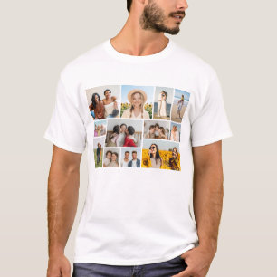 Erstellen Sie Ihre eigene 12-Foto-Collage Unisex T-Shirt