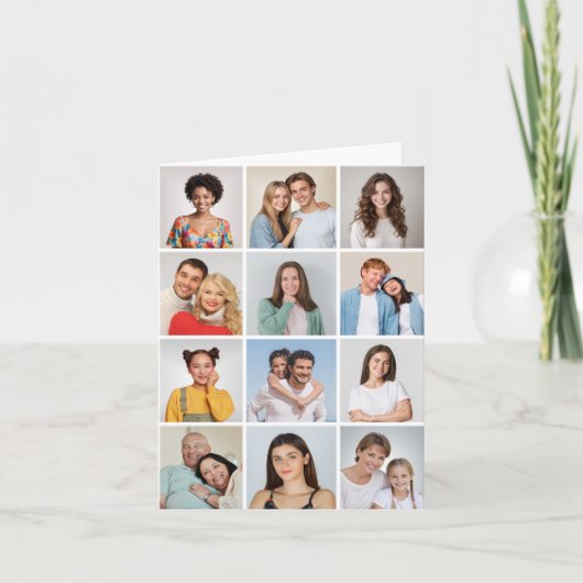 Erstellen Sie Ihre eigene 12 FotoCollage Einladung (Vorderseite)