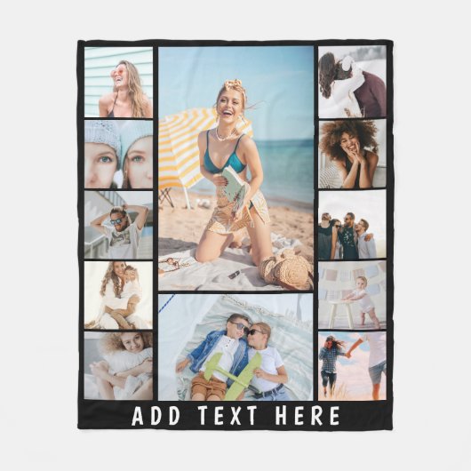 Erstellen Sie Ihre eigene 12 FotoCollage Fleecedecke (Vorderseite)