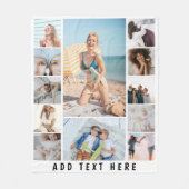 Erstellen Sie Ihre eigene 12 FotoCollage Fleecedecke (Vorderseite)