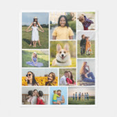 Erstellen Sie Ihre eigene 12 FotoCollage Fleecedecke (Vorderseite)