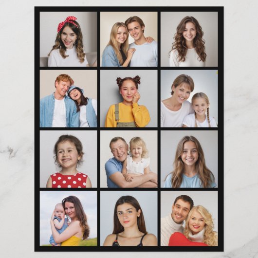 Erstellen Sie Ihre eigene 12 FotoCollage Flyer (Vorne)
