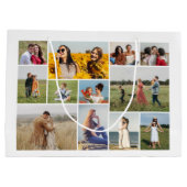 Erstellen Sie Ihre eigene 12 FotoCollage Große Geschenktüte (Rückseite)