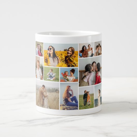 Erstellen Sie Ihre eigene 12 FotoCollage Jumbo-Tasse (Vorderseite)