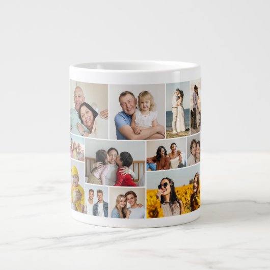 Erstellen Sie Ihre eigene 12 FotoCollage Jumbo-Tasse (Vorderseite)