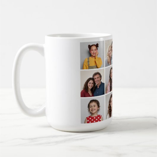Erstellen Sie Ihre eigene 12 FotoCollage Kaffeetasse (Links)