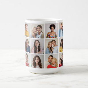Erstellen Sie Ihre eigene 12 FotoCollage Kaffeetasse