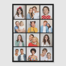Erstellen Sie Ihre eigene 12 Fotocollage Magnetkar