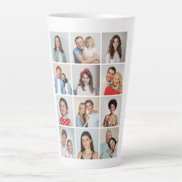 Erstellen Sie Ihre eigene 12 FotoCollage Milchtasse