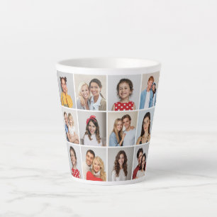 Erstellen Sie Ihre eigene 12 FotoCollage Milchtasse