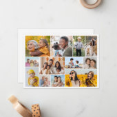 Erstellen Sie Ihre eigene 12 FotoCollage Mitteilungskarte (Vorderseite/Rückseite Beispiel)