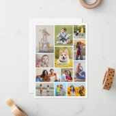 Erstellen Sie Ihre eigene 12 FotoCollage Mitteilungskarte (Vorderseite/Rückseite Beispiel)