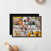 Erstellen Sie Ihre eigene 12 FotoCollage Mitteilungskarte (Vorderseite/Rückseite Beispiel)