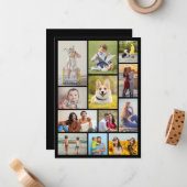 Erstellen Sie Ihre eigene 12 FotoCollage Mitteilungskarte (Vorderseite/Rückseite Beispiel)