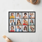 Erstellen Sie Ihre eigene 12 FotoCollage Mitteilungskarte (Vorderseite/Rückseite Beispiel)