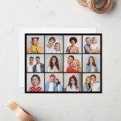 Erstellen Sie Ihre eigene 12 FotoCollage Mitteilungskarte (Vorderseite/Rückseite Beispiel)