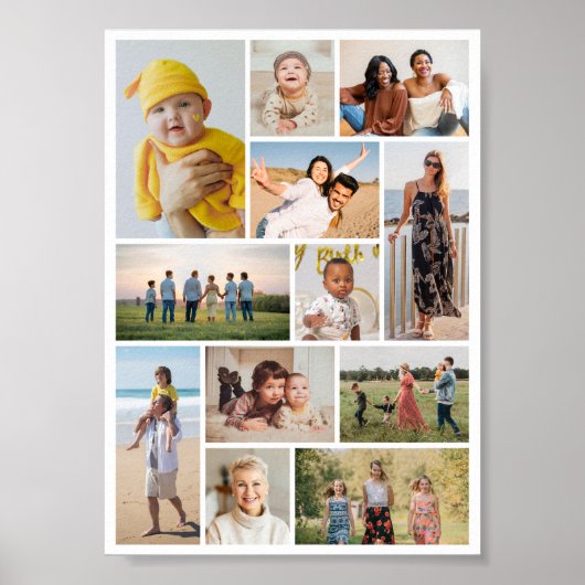 Erstellen Sie Ihre eigene 12 FotoCollage Poster (Vorne)