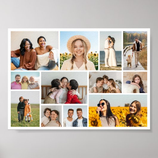 Erstellen Sie Ihre eigene 12 FotoCollage Poster (Vorne)