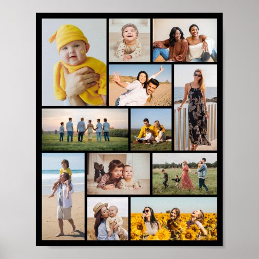 Erstellen Sie Ihre eigene 12 FotoCollage Poster (Vorne)