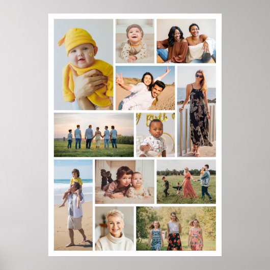 Erstellen Sie Ihre eigene 12 FotoCollage Poster (Vorne)