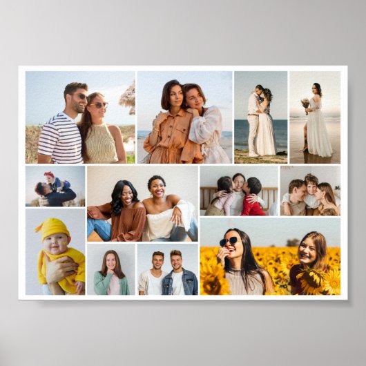 Erstellen Sie Ihre eigene 12 FotoCollage Poster (Vorne)