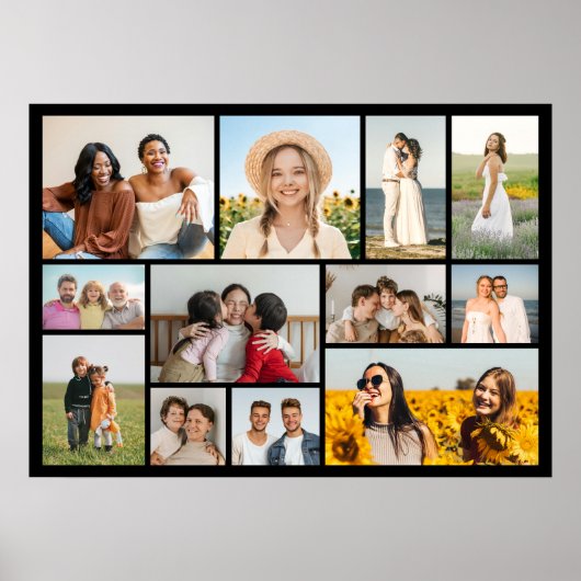 Erstellen Sie Ihre eigene 12 FotoCollage Poster (Vorne)