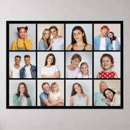Erstellen Sie Ihre eigene 12 FotoCollage Poster