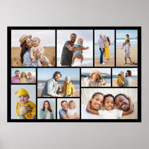 Erstellen Sie Ihre eigene 12 FotoCollage Poster