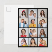 Erstellen Sie Ihre eigene 12 FotoCollage Postkarte (Vorne/Hinten)