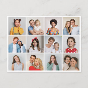 Erstellen Sie Ihre eigene 12 FotoCollage Postkarte