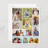 Erstellen Sie Ihre eigene 12 FotoCollage Postkarte (Vorne/Hinten)