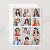 Erstellen Sie Ihre eigene 12 FotoCollage Postkarte (Vorne/Hinten)