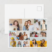 Erstellen Sie Ihre eigene 12 Fotocollage Postkarte (Vorne/Hinten)