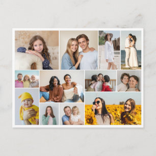 Erstellen Sie Ihre eigene 12 Fotocollage Postkarte