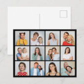 Erstellen Sie Ihre eigene 12 FotoCollage Postkarte (Vorne/Hinten)