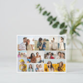 Erstellen Sie Ihre eigene 12 Fotocollage Postkarte (Stehend Vorderseite)