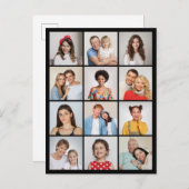 Erstellen Sie Ihre eigene 12 FotoCollage Postkarte (Vorne/Hinten)