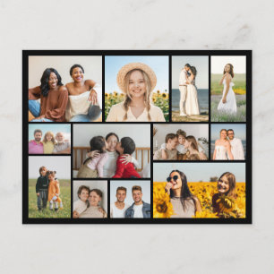 Erstellen Sie Ihre eigene 12 FotoCollage Postkarte