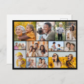 Erstellen Sie Ihre eigene 12 FotoCollage Postkarte (Vorne/Hinten)