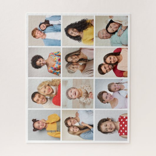 Erstellen Sie Ihre eigene 12 FotoCollage Puzzle (Vertikal)