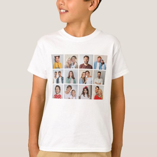 Erstellen Sie Ihre eigene 12 FotoCollage T-Shirt (Vorderseite)