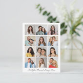Erstellen Sie Ihre eigene 12 FotoCollage und fügen Postkarte (Stehend Vorderseite)