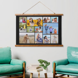 Erstellen Sie Ihre eigene 12 FotoCollage Wandteppich Mit Holzrahmen