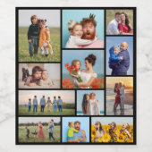 Erstellen Sie Ihre eigene 12 FotoCollage Weinetikett (Einzelnes Label)