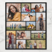 Erstellen Sie Ihre eigene 12 FotoCollage Weinetikett (Einzelnes Label)