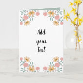 Erstellen Sie Ihre eigene 12x18-geklappte Grußkart Karte (Gelbe Blume)