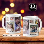 Erstellen Sie Ihre eigene 13-Familie Foto Collage  Kaffeetasse<br><div class="desc">Einzigartige Foto Collage Tasse zum Personalisieren mit 13 Fotos. Fügen Sie Ihren Familiennamen,  das Jahr hinzu,  um ihn exklusiv zu machen.Das Zitat "Familie ist alles" macht ihn zu einem besonderen Geschenk für Ferien und besondere Anlässe.</div>